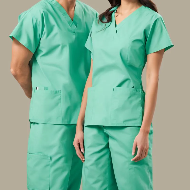 Mint green scrubs for a soothing and professional appearance