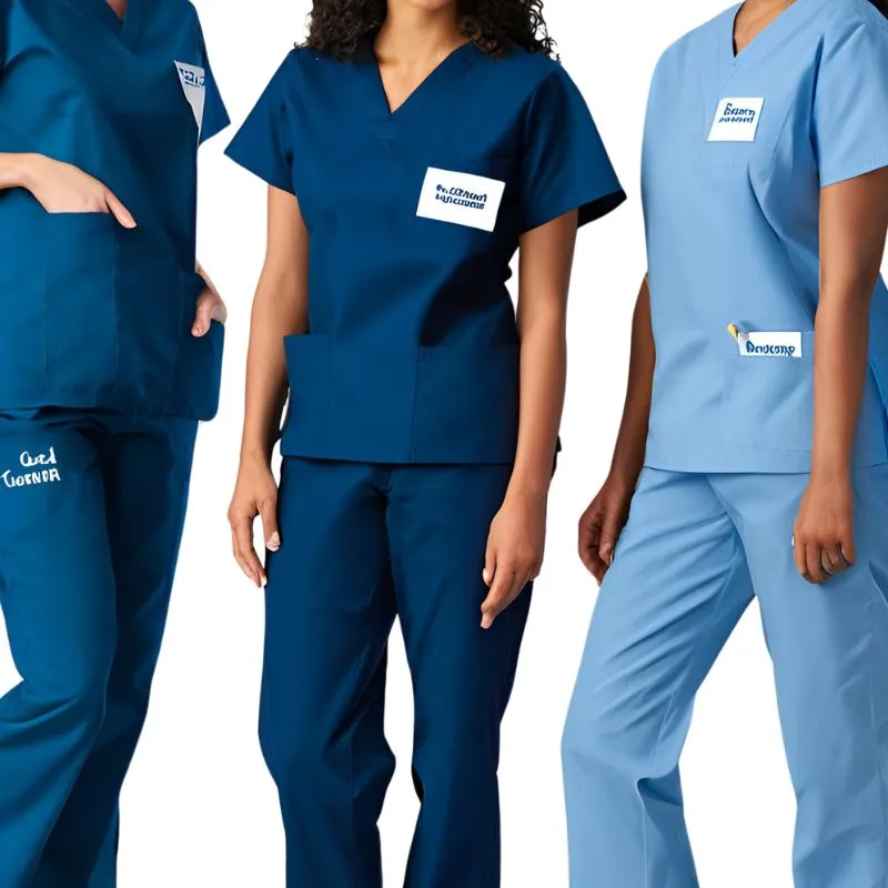 Scrubs with embridery
