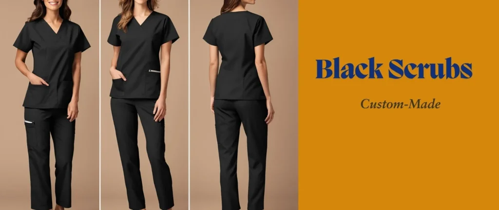 affordable black scrubs
