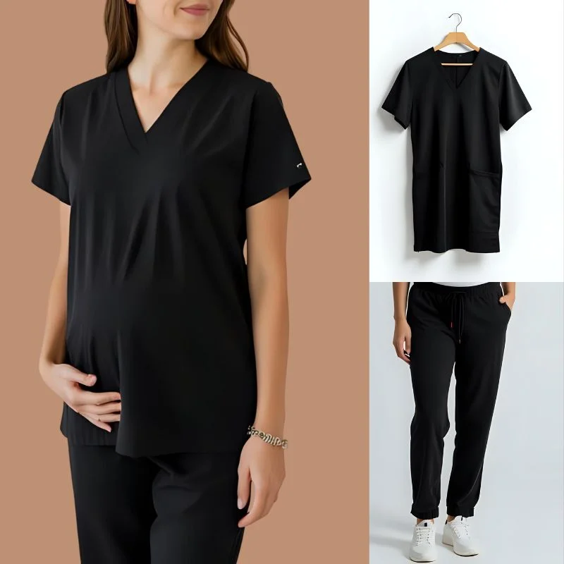 black maternity scrubs