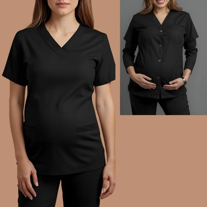 black maternity scrubs