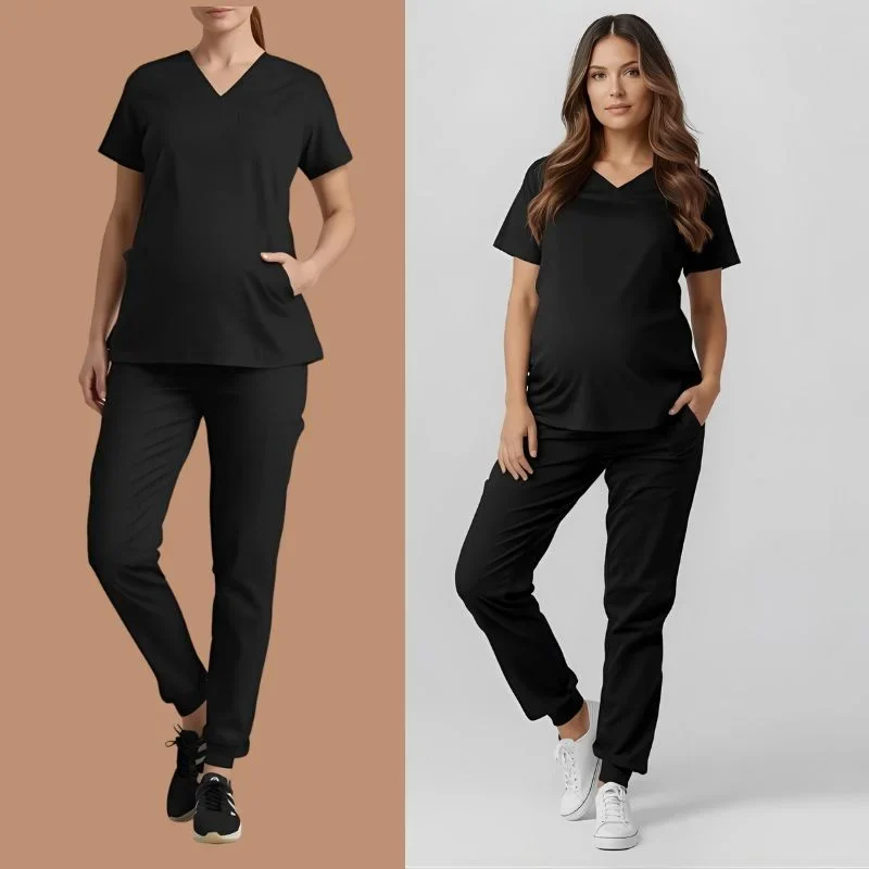 Black Maternity Scrubs